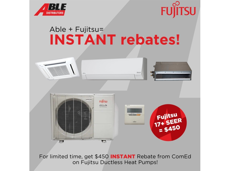 Instant Mini Split Rebates From ComEd Only At Able Able Distributors